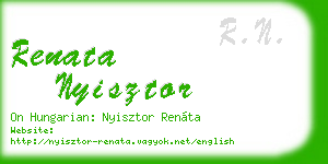 renata nyisztor business card